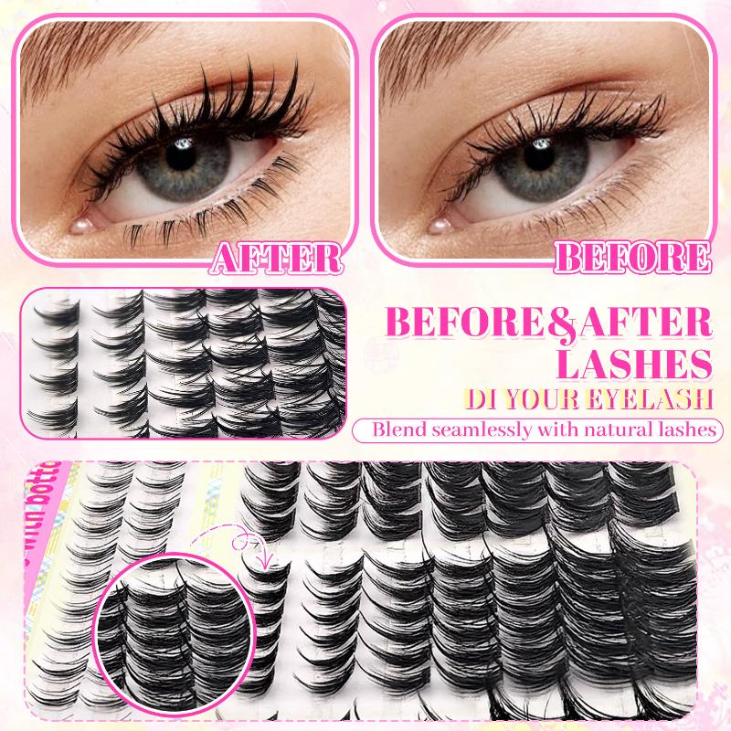False Eyelashes Natural - 1Box Cluster Eyelash Extension 10-16mm Mix