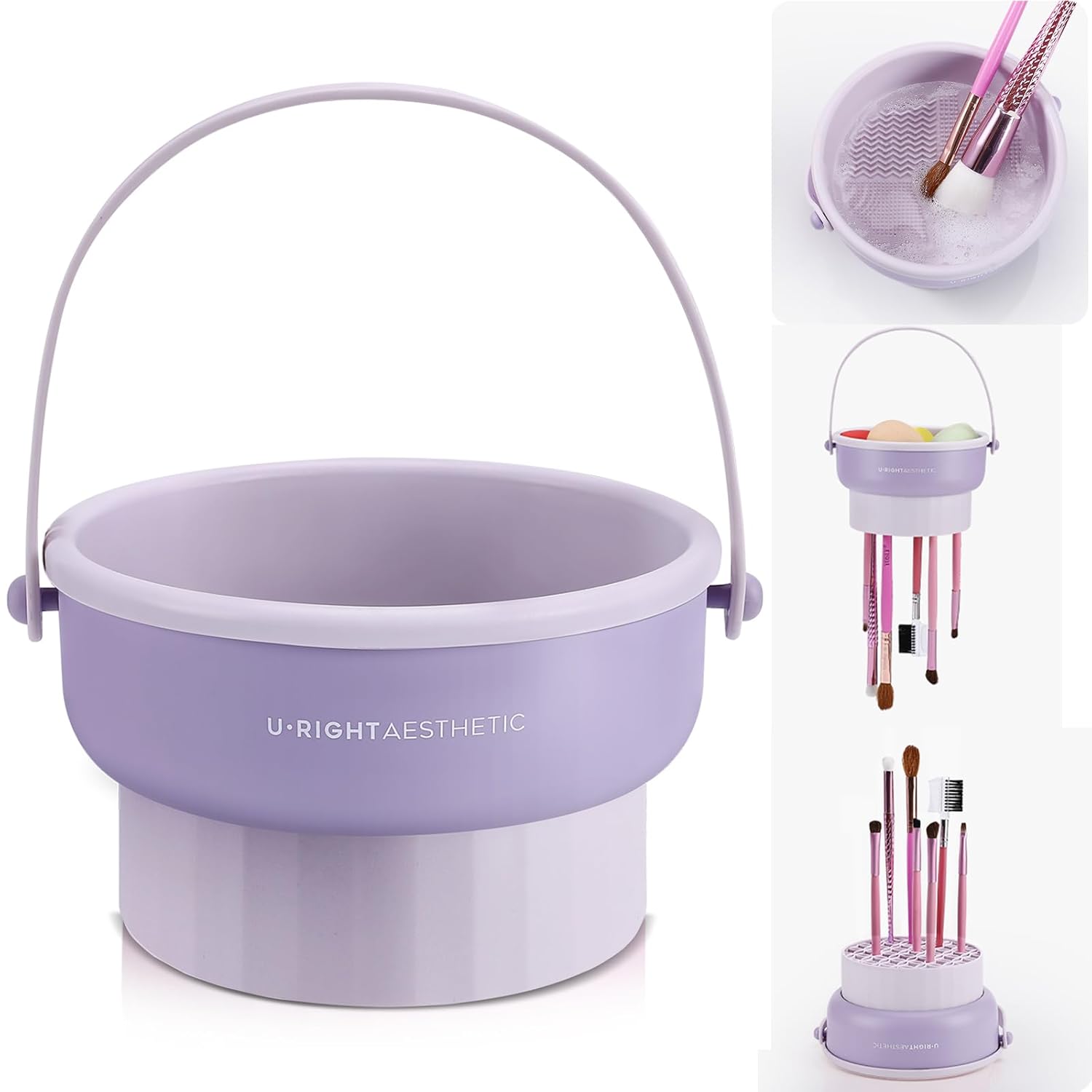 Cosmetic Sponge - Makeup Brush Cleaning Bowl Beauty Egg