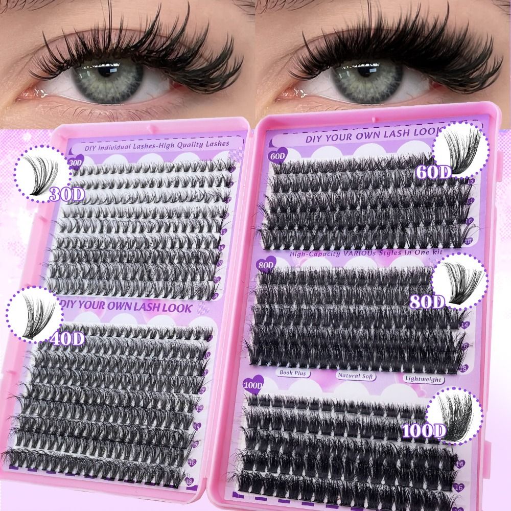 False Eyelashes Natural - 9-18mm Length False Eyelashes Bond and