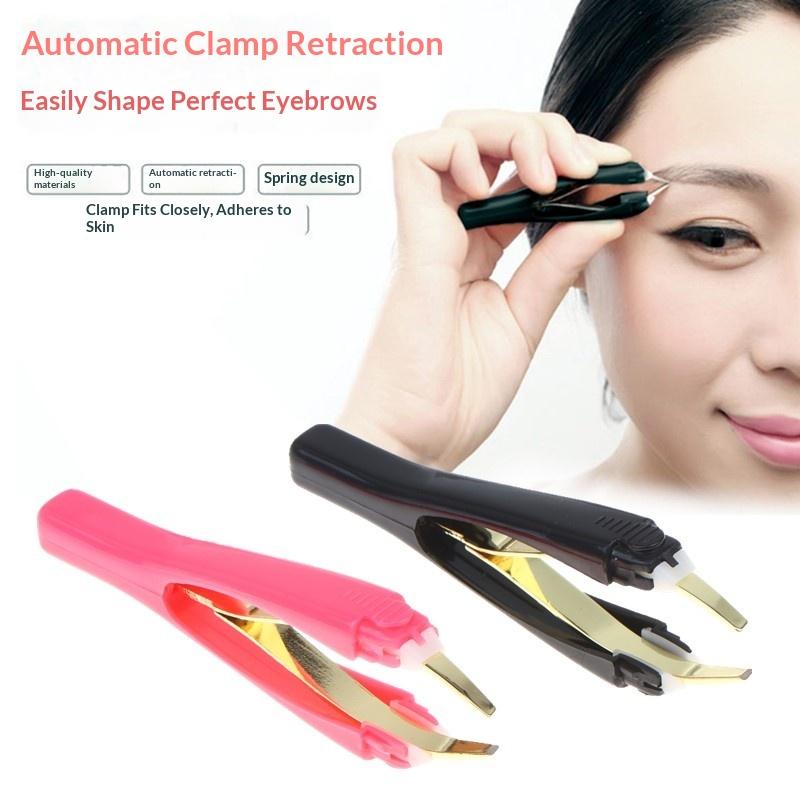 Beauty Makeup Remover - Eyebrow Tweezer Automatic Retratable Face Hair