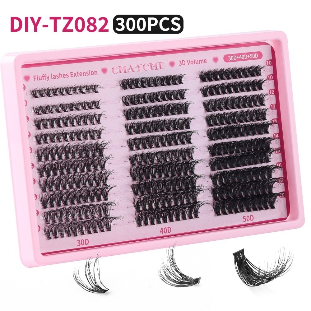 False Eyelashes Natural - 300Pcs Bond and Seal False Eyelashes