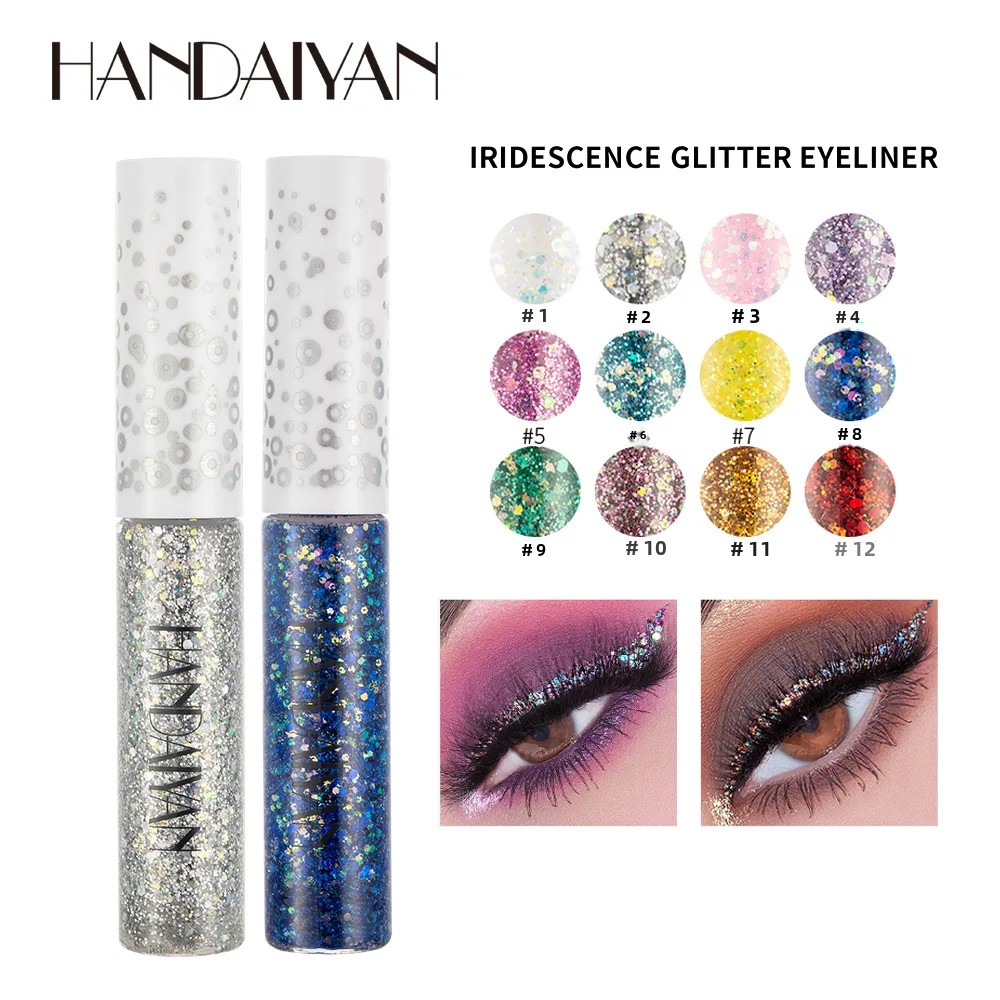 12pcs Glitter Eyeliner Set Lon - Eyeshadow Glitter Pigment avaliação e preço