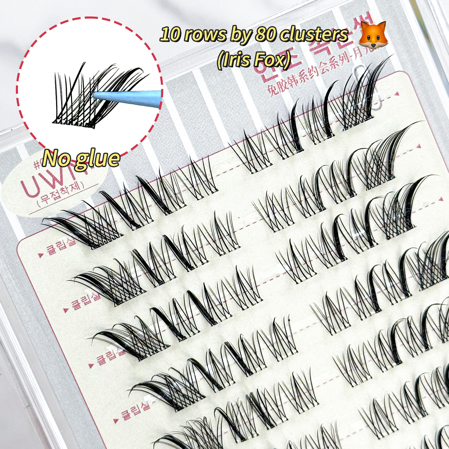 10 Rows Large-Capacity Glue-Fr - False Eyelashes Natural avaliação e preço