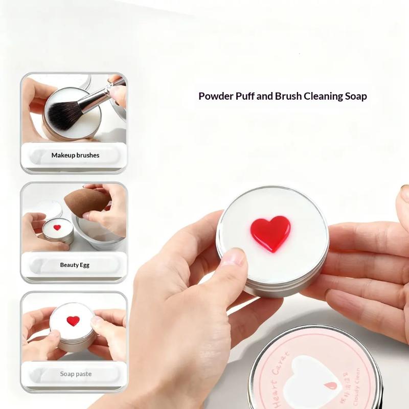 SU Cute Heart Shaped Makeup Br - Cosmetic Sponge avaliação e preço