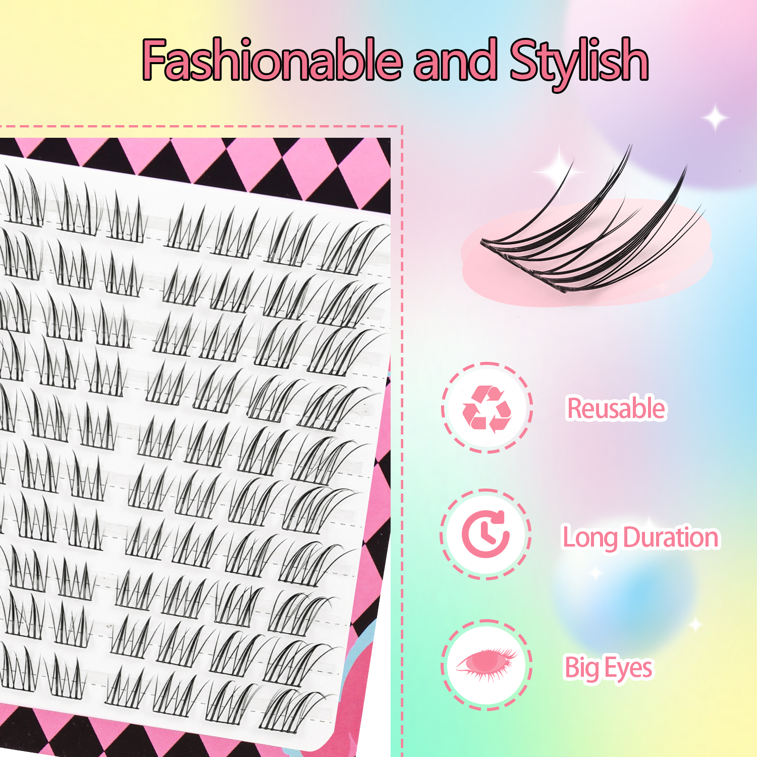 80 Clusters of Fox-Style False - False Eyelashes Natural avaliação e preço