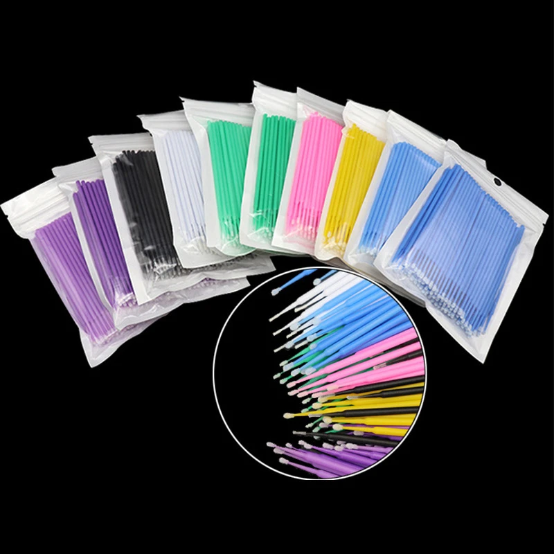100Pcs Eyelash Cleaning Brush  - Beauty Makeup Remover avaliação e preço