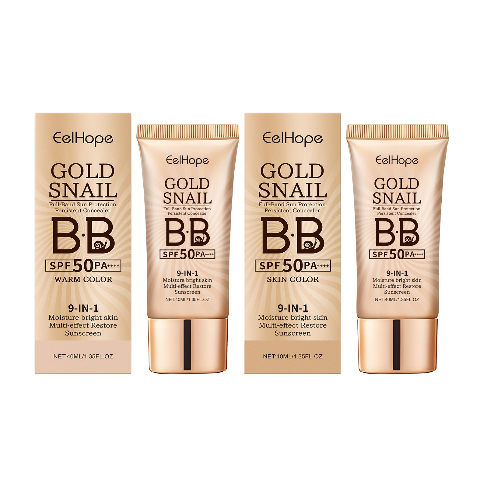 Gold Snail Sunscreen BB Cream  - Beauty Makeup Foundation avaliação e preço