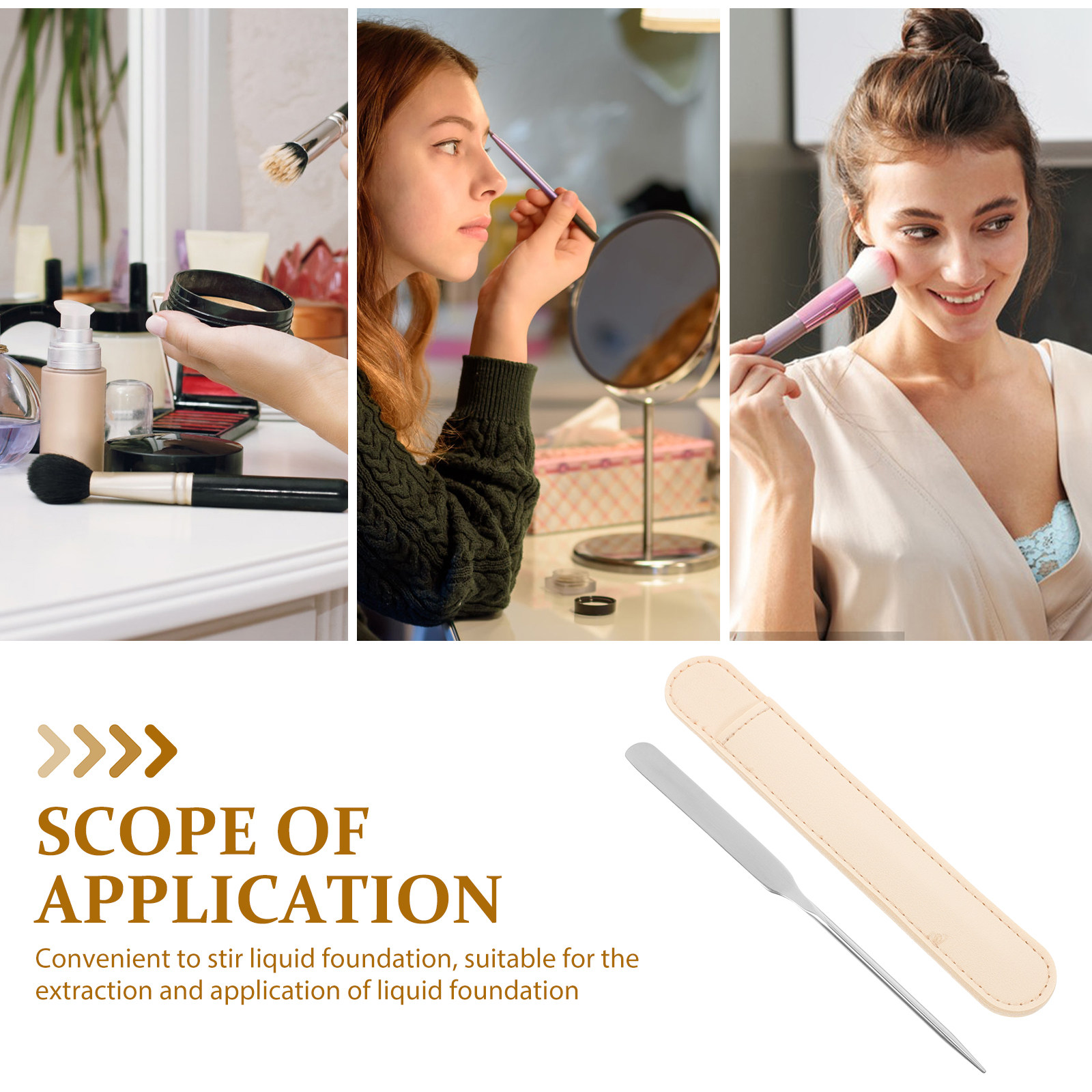 Professional Stainless Steel M - Beauty Makeup Foundation avaliação e preço