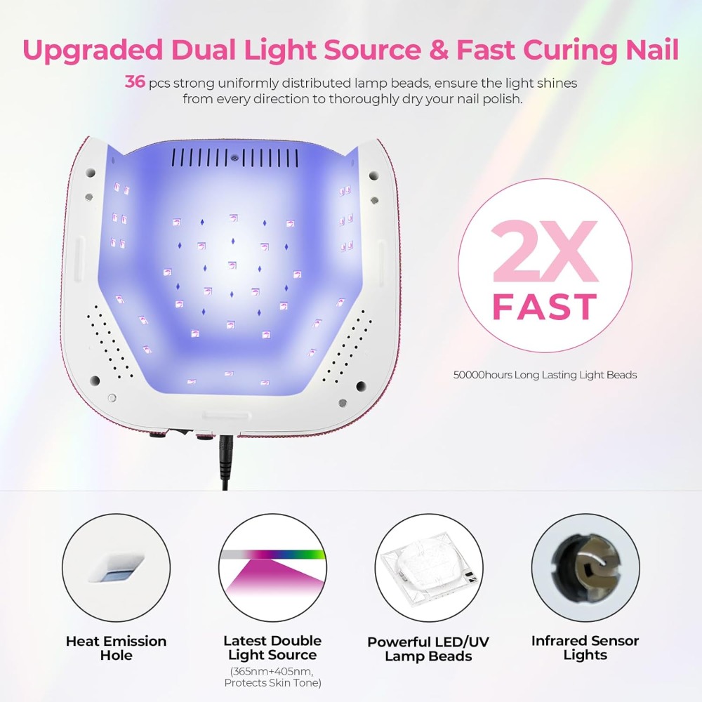 54W UV LED Nail Lamp with Dual - Uv Nail Lamp avaliação e preço