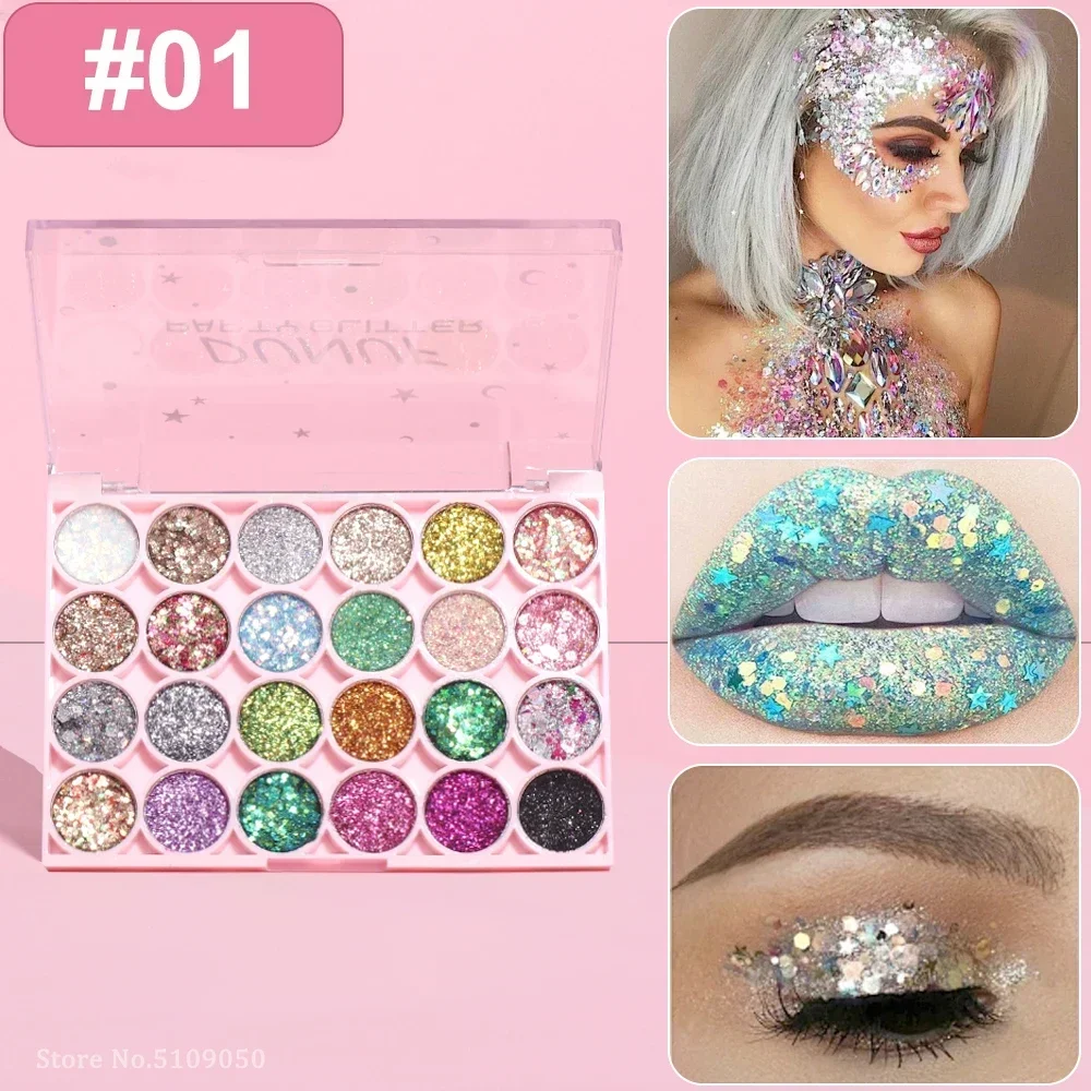 24Colors Body Face Glitter Gel - Eyeshadow Glitter Pigment avaliação e preço