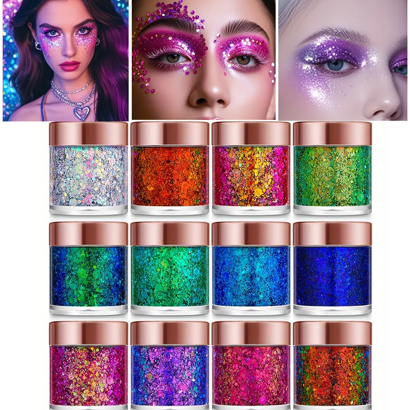 1Pc Sequins Body Glitter Gel M - Eyeshadow Glitter Pigment avaliação e preço