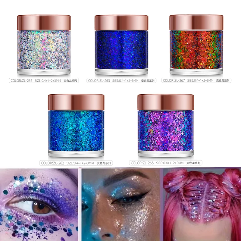 1Pc Sequins Body Glitter Gel M - Eyeshadow Glitter Pigment avaliação e preço