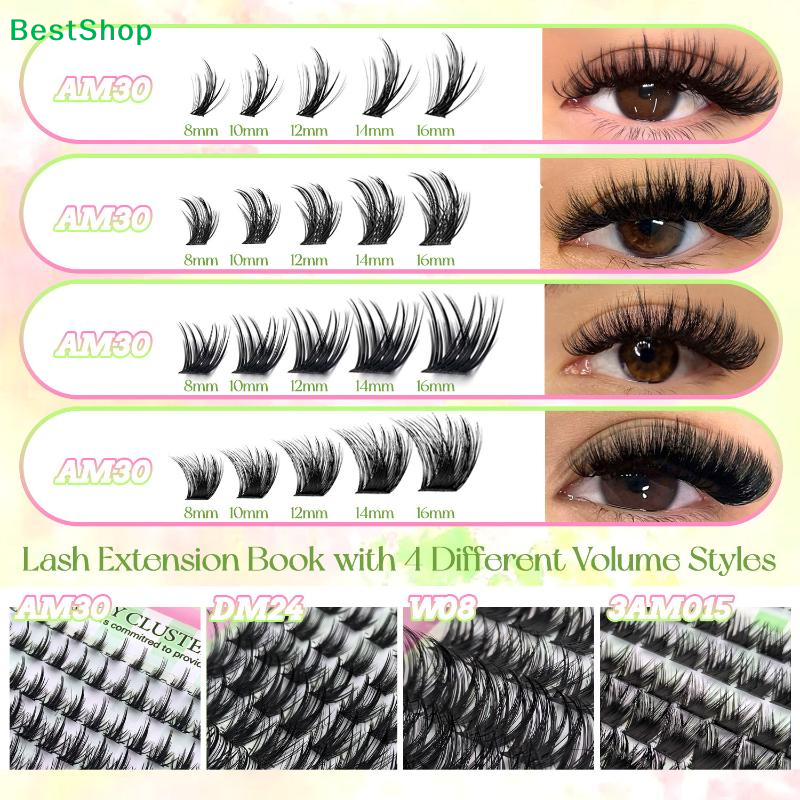 ✂640 Clusters 8-16mm Length Fa - False Eyelashes Natural avaliação e preço