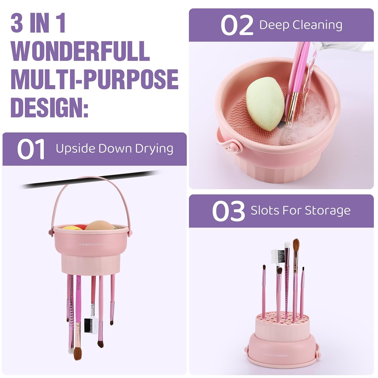 Makeup Brush Cleaning Bowl Bea - Cosmetic Sponge avaliação e preço