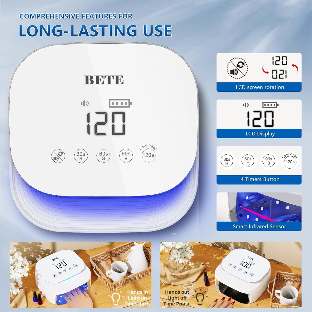 60W Cordless UV LED Nail Lamp  - Uv Nail Lamp avaliação e preço