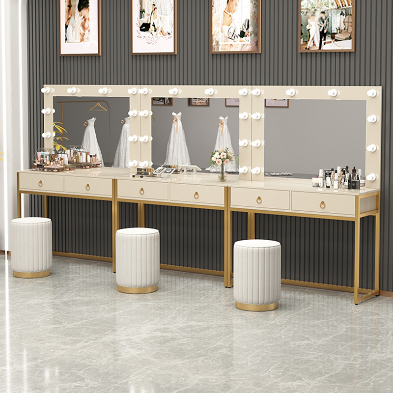 Dresser with lamp mirror integ - Beauty Makeup Bridal avaliação e preço
