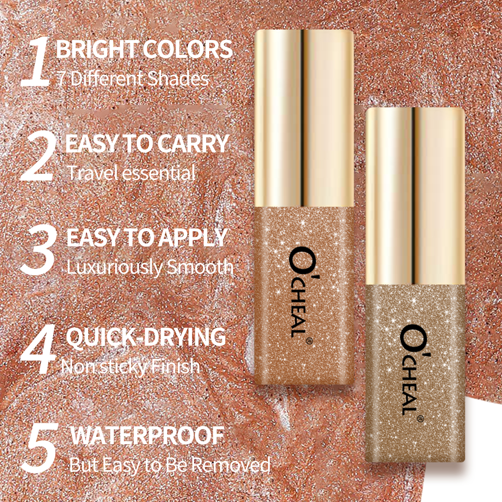 O’cheal Liquid Eye Shadow Neck - Eyeshadow Glitter Pigment avaliação e preço