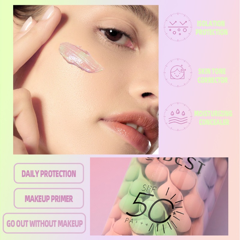 Face Makeup Primer Tri-color C - Beauty Makeup Foundation avaliação e preço