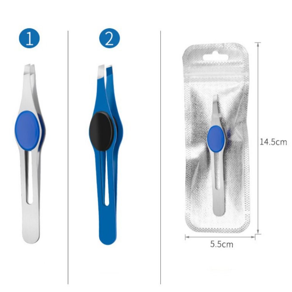 Stainless Steel Eyebrow Tweeze - Beauty Makeup Remover avaliação e preço