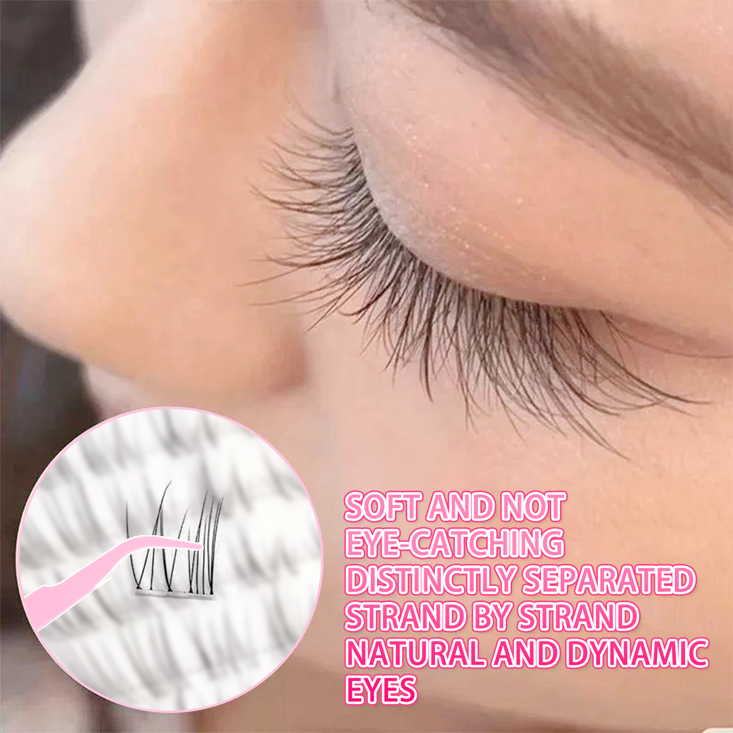 80PCS Little Milk Fox Glue-Fre - False Eyelashes Natural avaliação e preço