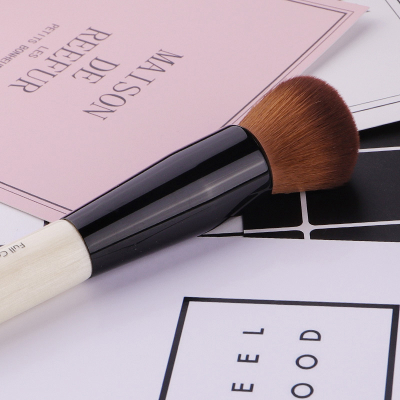 Powder Makeup Brush Wood Handl - Concealer Full Coverage avaliação e preço