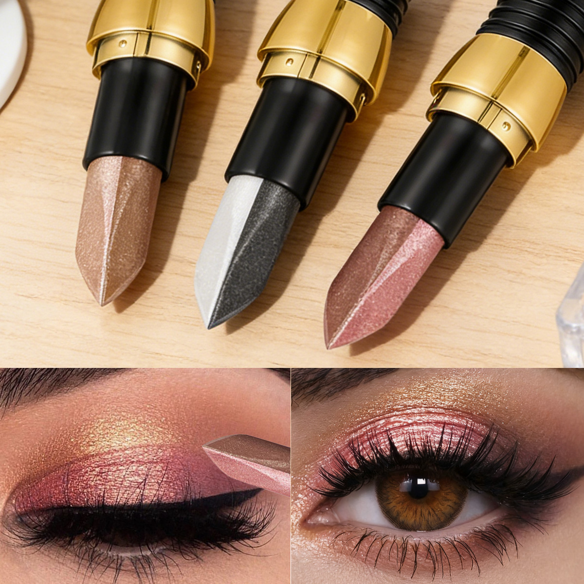 Double Color Eyeshadow Stick G - Eyeshadow Glitter Pigment avaliação e preço
