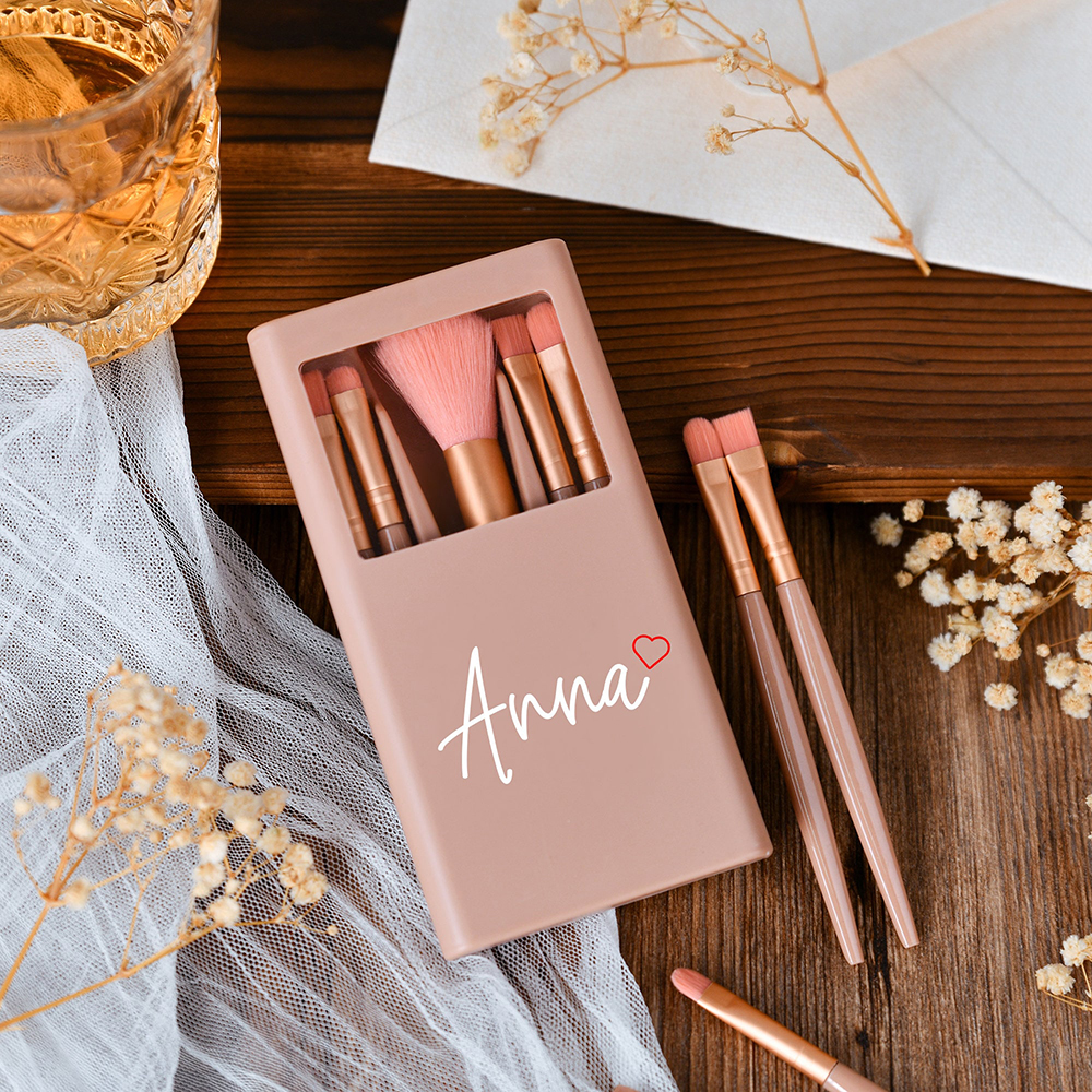 Personalized 5pc Makeup Brush  - Beauty Makeup Bridal avaliação e preço