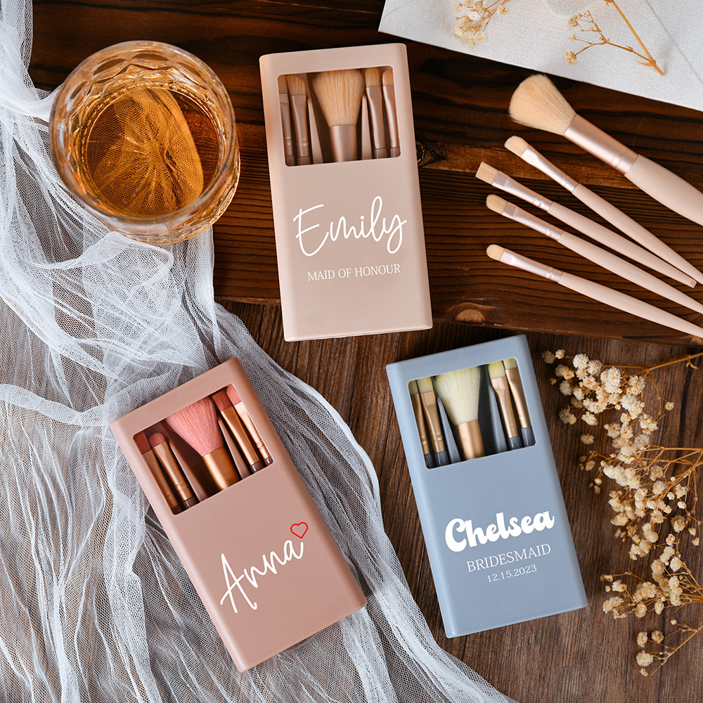 Personalized 5pc Makeup Brush  - Beauty Makeup Bridal avaliação e preço