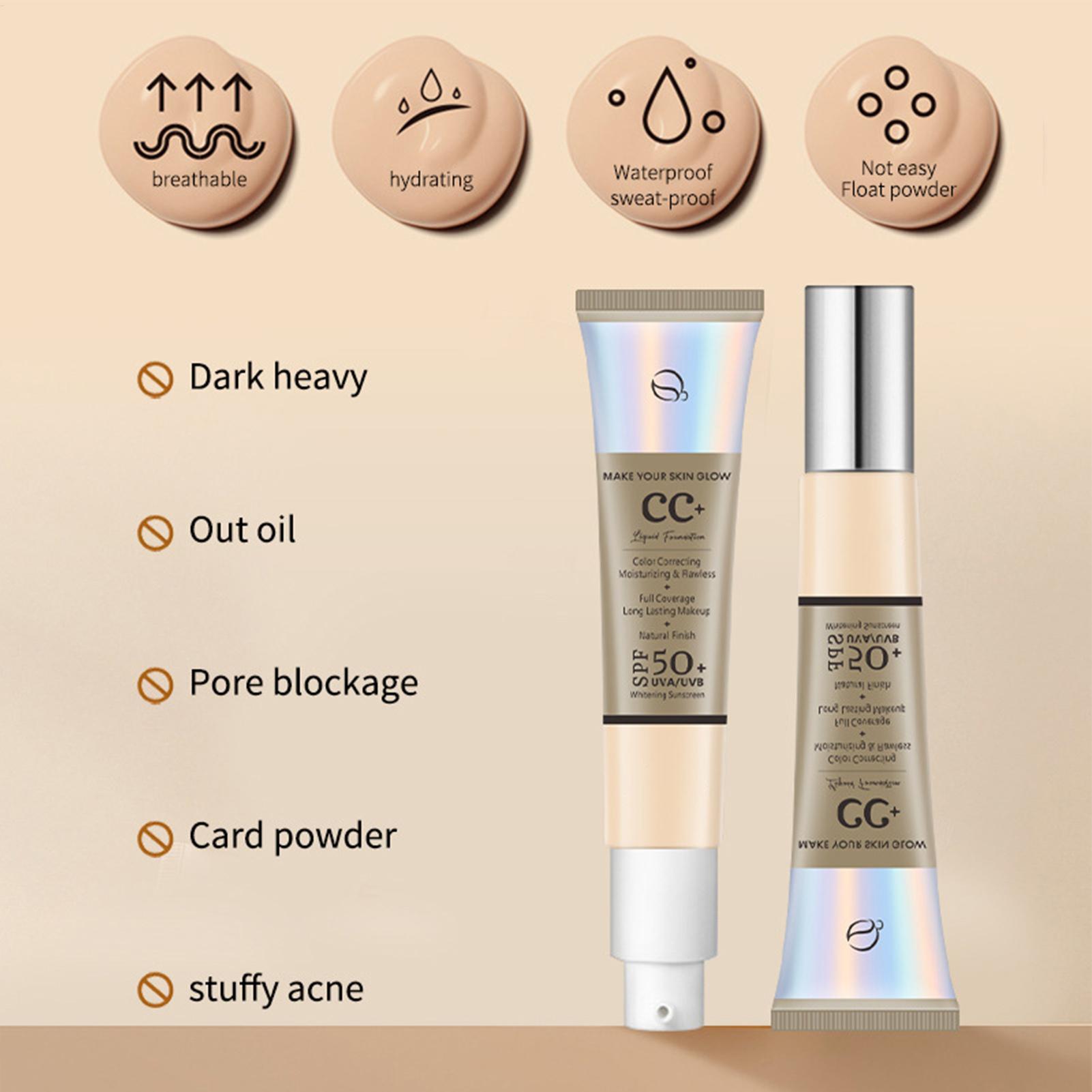 CC Cream Foundation SPF 50 Sun - Beauty Makeup Foundation avaliação e preço
