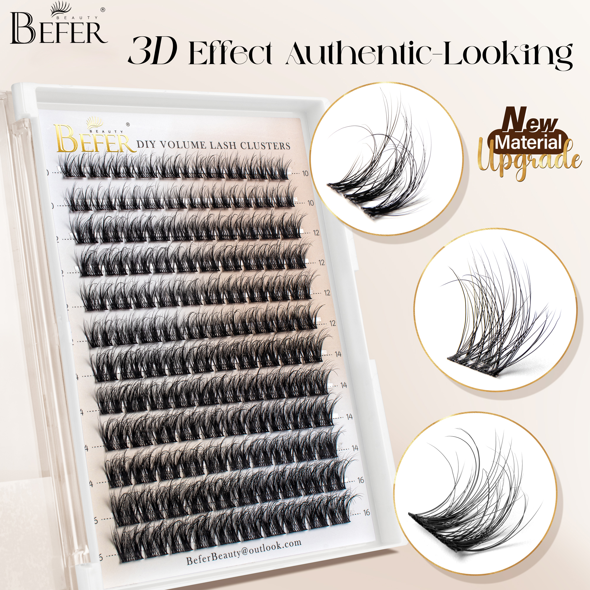 Befer Natural Lashes Clusters  - False Eyelashes Natural avaliação e preço